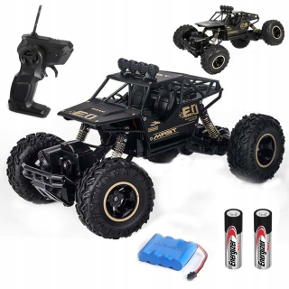 Diaľkovo ovládané veľké terénne RC auto 4x4 Auto Metal Monster na diaľkové ovládanie + Energizer AA alkalická batéria (R6) 2 ks.